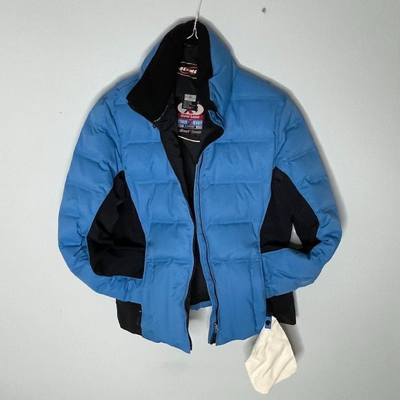 Obermeyer Cropped Slim-cut Insulated Cobalt Ski Snowboard & Snow Jacket -Size 6 - Picture 2 of 7
